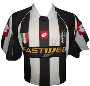 Signed Retro Juventus Home Shirt By Lilian Thuram - Picture 1 of 9