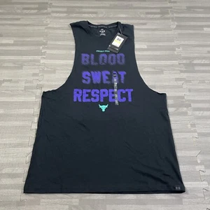Under Armour Project Rock BSR Mens Medium 379841 Tank Top Muscle Shirt Black $40 - Picture 1 of 7