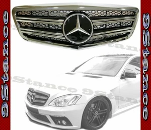 Fit 10-13 W221 S Sedan Model Chrome Painted Black SDB Front Replaced Grille Set - Picture 1 of 3