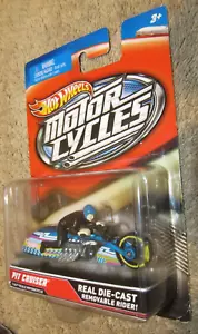 Motocicleta Hot Wheels 2011 - Pit Cruiser azul fundido a presión con piloto - Imagen 1 de 1