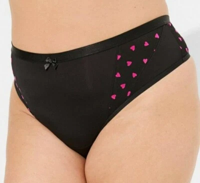 Tanga Panty Segunda Piel Microfibra Corazones Rosa Caliente Torrid Sedoso Talla Grande 4X, 26 Foto 1 de 4