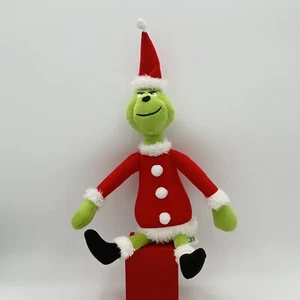 Juguete de peluche Dr. Seuss Cómo el Grinch robó la Navidad con sombrero de Santa - Imagen 1 de 10