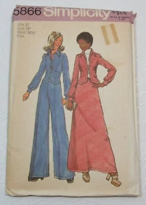 Simplicity 5866 Sewing Pattern Jacket, Skirt, Pants Sz. 12 Uncut Vintage - Picture 1 of 5