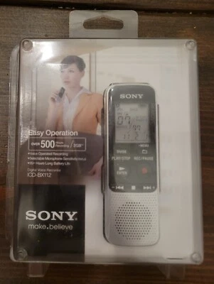 SONY ICD-BX112 2 GB Digital Voice Recorder 500+ Hours Recording Time NEW In Box - Image 1 of 2