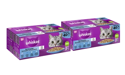 80x85g Whiskas Katzenfutter Nassfutter Fisch Auswahl in Gelee - Bild 1 von 4