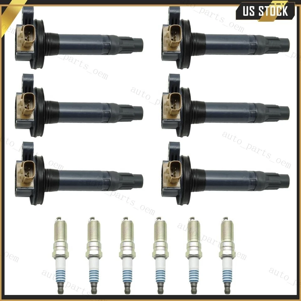6 Spark Plug + 6 Ignition Coil For Ford F-150 Transit-150 250 350 Navigator 3.5L - Image 1 of 4