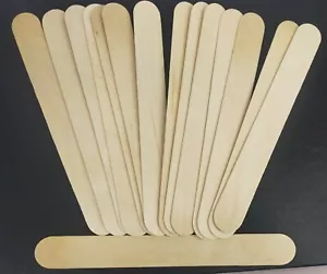 JUMBO Natural Birch Wooden Lolly Lollypop Sticks 200mm x 25mm Crafts x 15 - Picture 1 of 3
