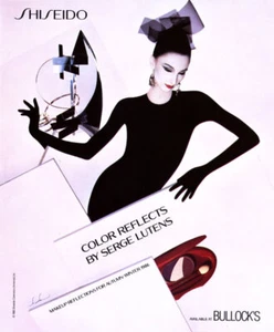 1986 Shiseido Serge Lutens maquillaje refleja el color anuncio de revista de 1 página - Imagen 1 de 1
