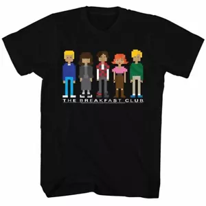 Breakfast Club Pixels Black Adult T-Shirt - Picture 1 of 2