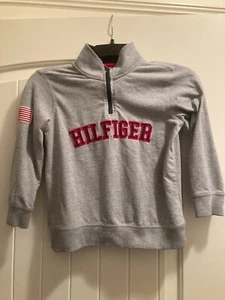Preowned Tommy Hilfiger Youth Size 6 Gray USA Pullover Sweatshirt - Picture 1 of 2