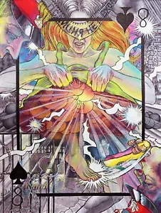 Spielkarten"" Original gerahmtes Kunstwerk von Yulia Kuznetsova - Bild 1 von 5
