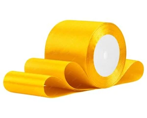 Yellow Satin Ribbon 3 Inch x 25 Yards Gift Wrapping Wedding Decor - Picture 1 of 6