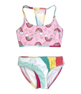 Appaman L29637 Niñas Multi Rosa Estampado Kira 2 Piezas Bikini Conjunto de Natación Talla 8 Foto 1 de 4