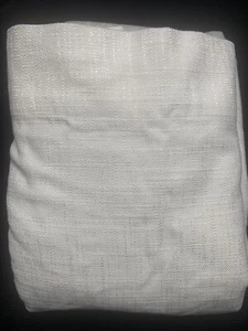 1-Restaurierungsbeschläge italienischer strukturierter Webvorhang Panel 100 Zoll B x 108 Zoll L weiß - Bild 1 von 8