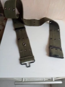 centure ancienne militaire longueur 108 cm largueur 5,8 cm - Imagen 1 de 12