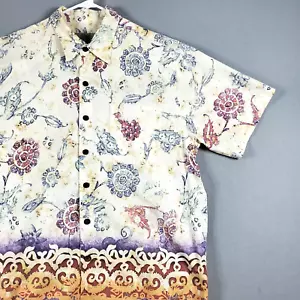 The Territory Ahead shirt Mens L Pemba Island Border Print Short Sleeve cotton - Picture 1 of 10