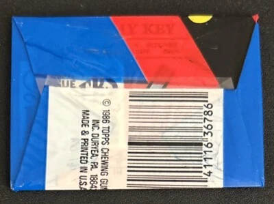 1986 Topps Major League Leaders Pack Jimmy Key Blue Jays Pitcher Showing On Back - Image 1 of 2