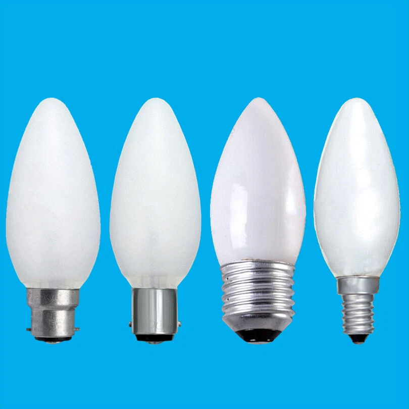 8x Opal Candle Dimmable Standard Light Bulbs 25W 40W 60W BC ES SBC SES Lamps - Image 1 of 1