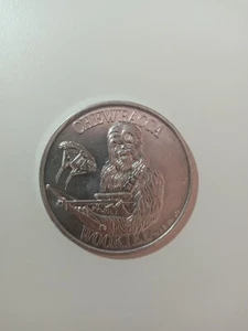 STAR WARS Chewbacca Wookie POTF Coin Kenner 1984 Vintage - Imagen 1 de 9