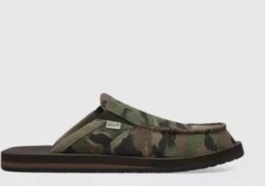 New Sanuk Men’s You Got My Back Camo Size 13 Slip On Woodland Camo Surfer Shoes - Picture 1 of 12