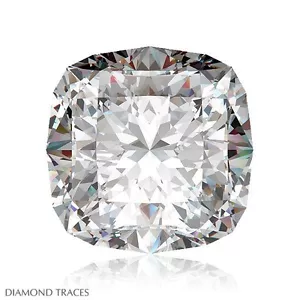 4.11ct F-VS2 Ideal Cut Square Cushion AGI 100% Genuine Diamond 9.65x8.62x6.25mm - Picture 1 of 4