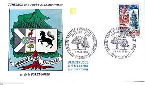 Envelope 1er Day France Twinning of The Drill Bit Rambouillet 1968