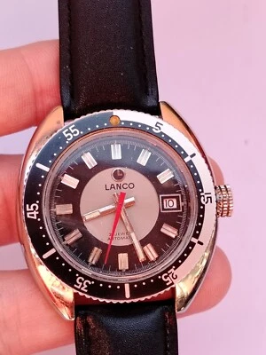 Diver LANCO Automático 21 Joyas Cal 2481 Dial Dos Tonos RARO Foto 1 de 4
