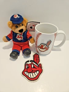 MLB Cleveland Indians Konvolut mit Tasse, Plüsch & Patch Top Zustand - Bild 1 von 20