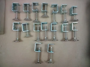 (16) Leg Leveler w/C Bracket 3/8" x 2 1/2". Base 1 1/2" dia - Picture 1 of 6