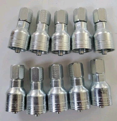 10 EATON AEROQUIP 1AA4FJ4 Fitting Swivel 1/4 In Hose-7/16-20 Female JIC - Image 1 of 2