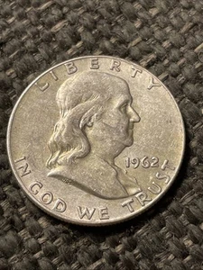 1962-D Franklin Silver Half Dollar Coin - Picture 1 of 2