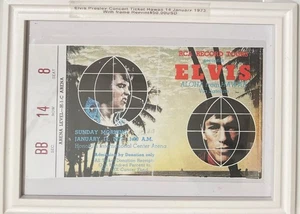 Elvis Presley Concert Ticket Hawaii (January 14, 1973) (with Frame) (Reprint) - Picture 1 of 2