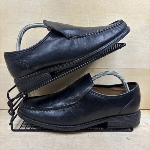 Mocassino uomo Clarks extra largo in pelle nera taglia 8 scarpa