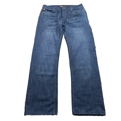 Chams Premium Denim Jeans Mens W36 Blue Straight Leg Pocket Detail 90s Y2K - Image 1 of 4
