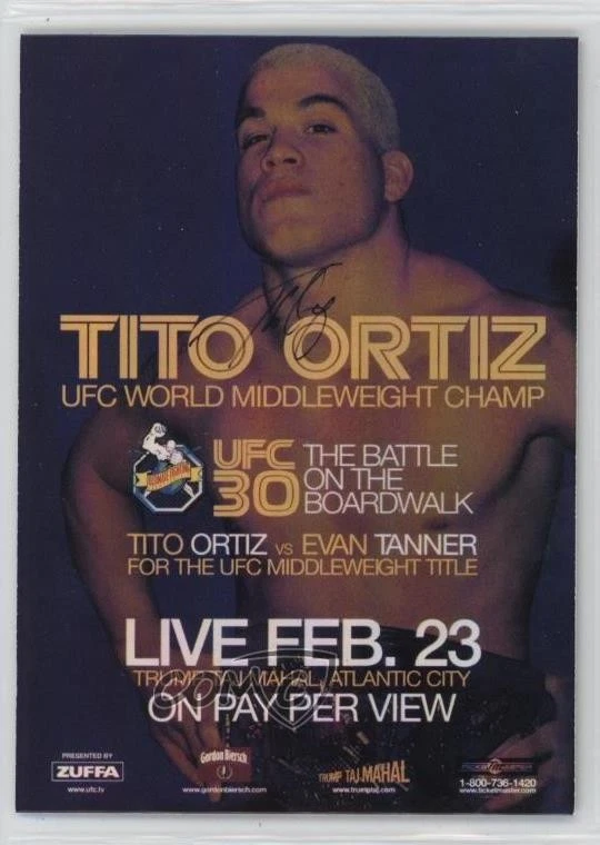 2010 Topps UFC Main Event Fight Poster Review UFC30 Tito Ortiz #FPR-UFC30 - Image 1 of 2