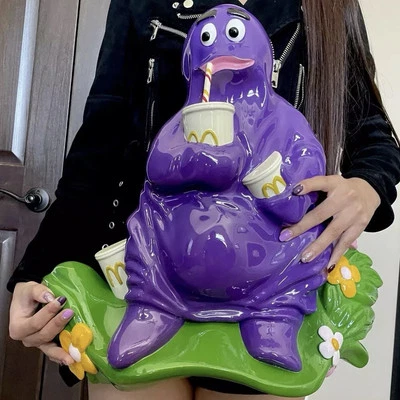 🍔 Vintage Grimace McDonalds Statue Sign Plaque Man Cave - Image 1 of 4