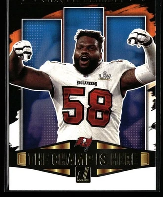 Shaquil Barrett 2021 Donruss #CIH-20 The Champ Is Here Tampa Bay Buccaneers - Image 1 of 2
