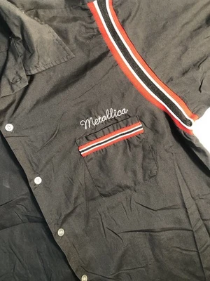 Винтажная мужская рубашка Metallica размер XL для боулинга 90-е King Nothing Tour США Giant Tag Spot - Изображение 1 из 4