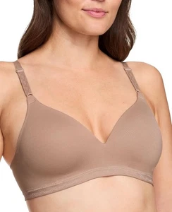Warners Blissful Benefits Wire Free Lightly Lined Bra ~ 38B ~ Khaki - Picture 1 of 5
