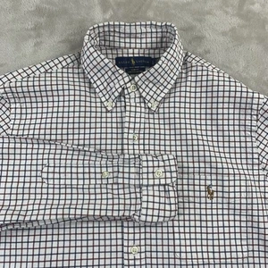 Polo Ralph Lauren Mens L Multicolor Plaid Slim Fit Stretch Oxford Flesh Pony - Picture 1 of 7