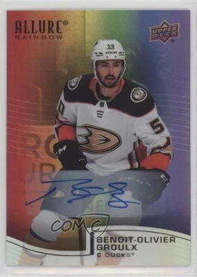 2021 Upper Deck Allure Rainbow Full Benoit-Olivier Groulx #R-26 Rookie Auto RC - Image 1 of 2
