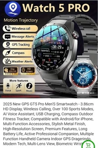 GT5 PRO Smart Watch waterproof NFC GPS Tracker AMOLED  Bluetooth  Men Women NEW! - Picture 1 of 11