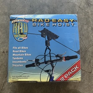 Rad Easy Bike Hoist 2-Pack Quality Garage Storage Bike Lift 100 Lbs - Picture 1 of 6