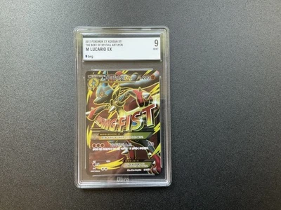 BRG 9 The Best Of XY Full Art M Lucario EX 176 XY Korean Pokemon Card - Image 1 of 2