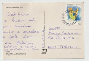 AFFRANCATURA LIRE 600 CAMPIONATO MONDIALE NUOTO ISOLATO SU CARTOLINA FG VG 1994 - Foto 1 di 2