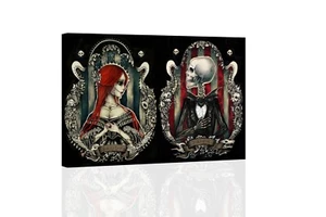 Nightmare before Christmas Sally and Jack - CANVAS OR PRINT WALL ART - Picture 1 of 2