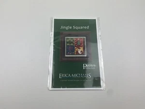 Erica Michaels Jingle Squared Needlepoint Pattern Stitched On Silk Gauze - Picture 1 of 3