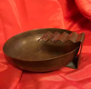 Rare Vintage Rojabes Copper ashtray art deco machine age signed - Picture 1 of 7