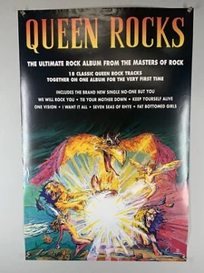 Queen Freddie Mercury Poster Vintage Original Promo Parlophone Queen Rocks 1997 - Picture 1 of 12