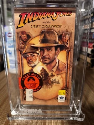 INDIANA JONES and The LAST CRUSADE 1st RUN VHS VERSION 2 BECKET GRADED 7.5 1989 - Image 1 of 4
